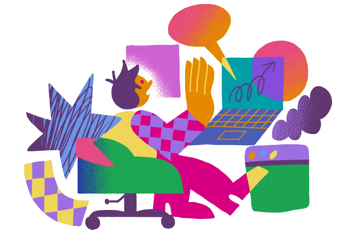 A painting for "How to choose a profession in IT".